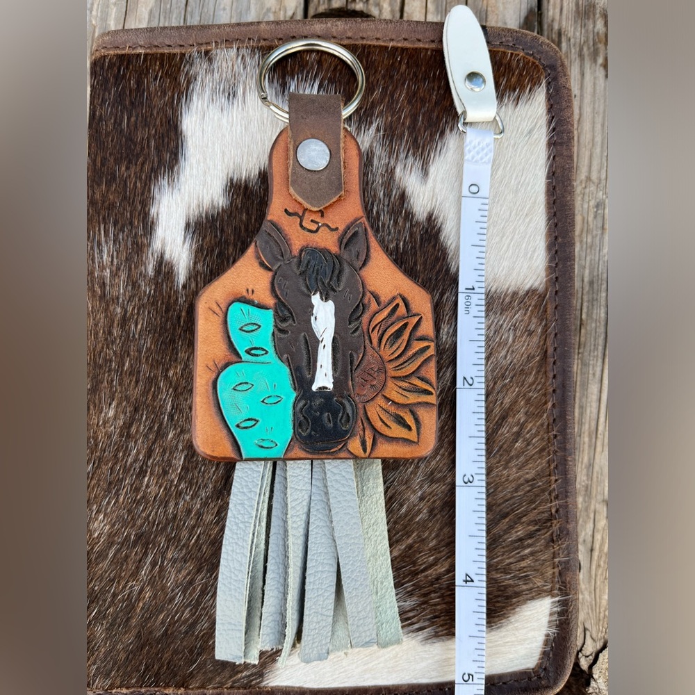 Western/Horse Leather Keychain
